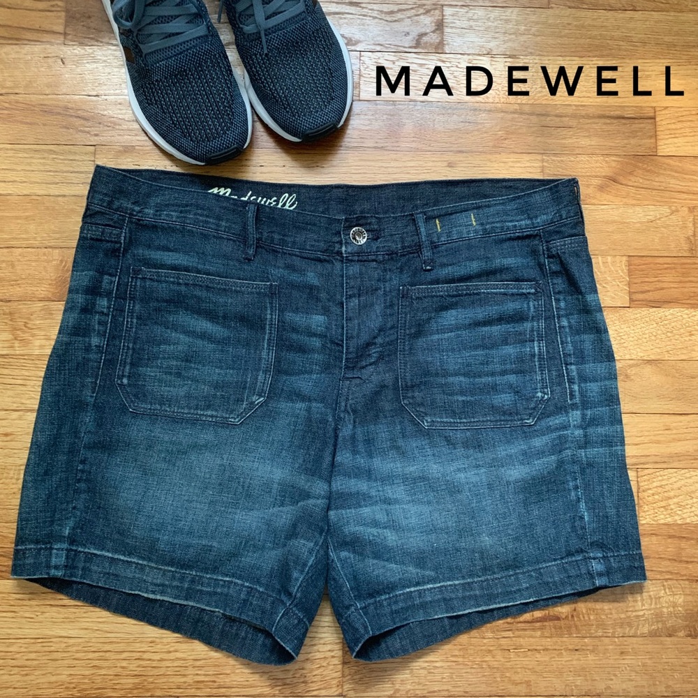 MADEWELL | Dark Blue Shorts w/ 2 Front Patches